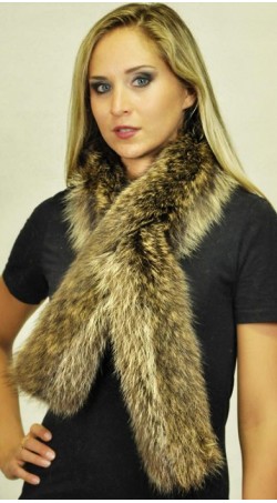 Raccoon fur scarf - Fur on both sides
